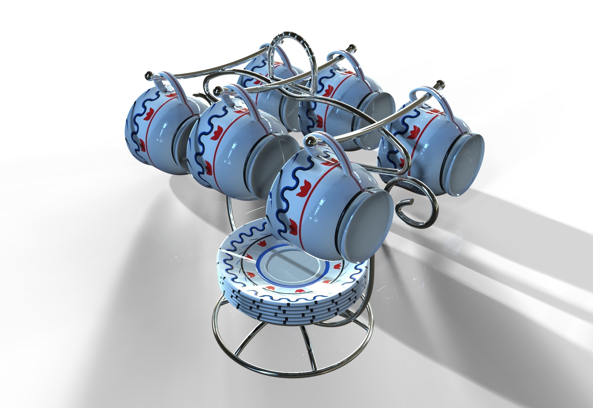 Free STL file A set of saucers and cups・3D printing design to download